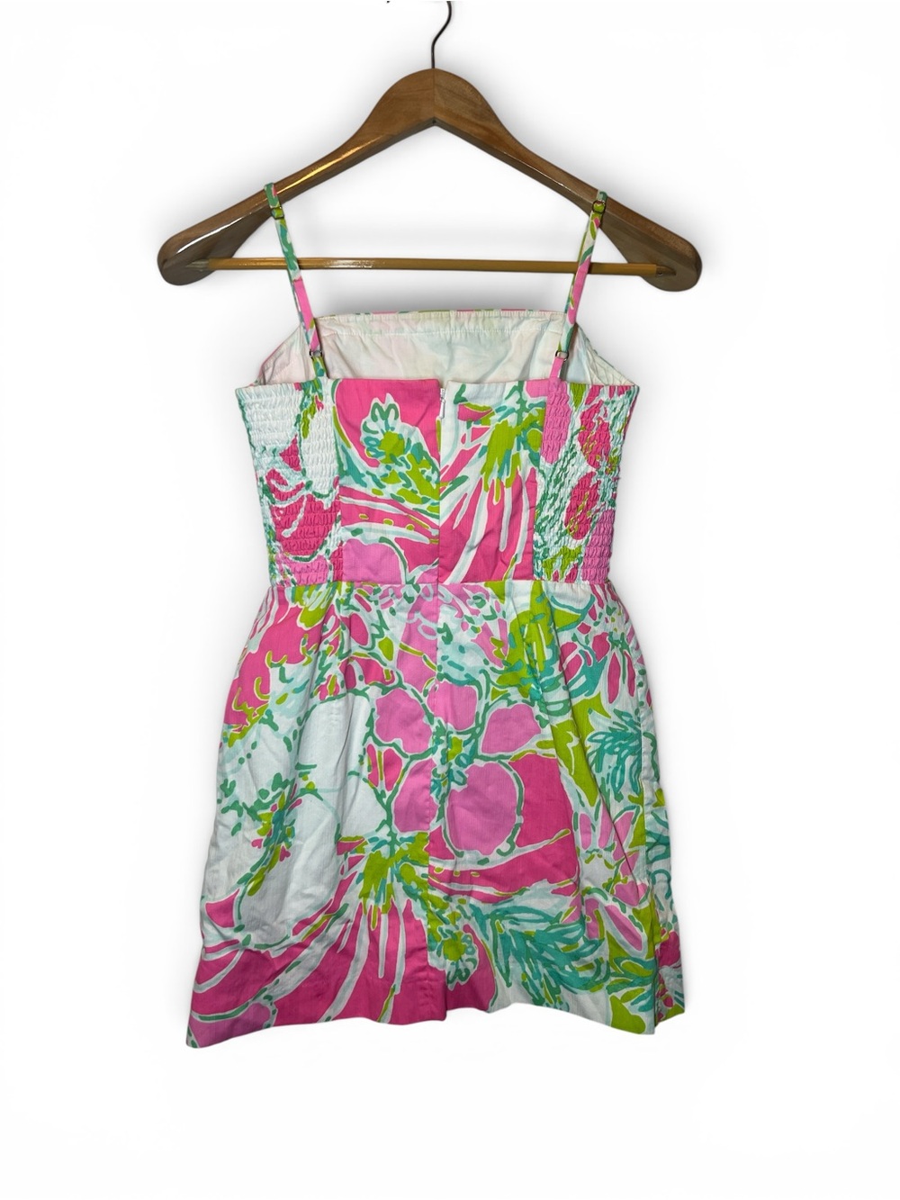 Lilly Pulitzer Jesse Skort Romper Tropical Seersucker Ricrac Trim Sweetheart 00 - Picture 2 of 3